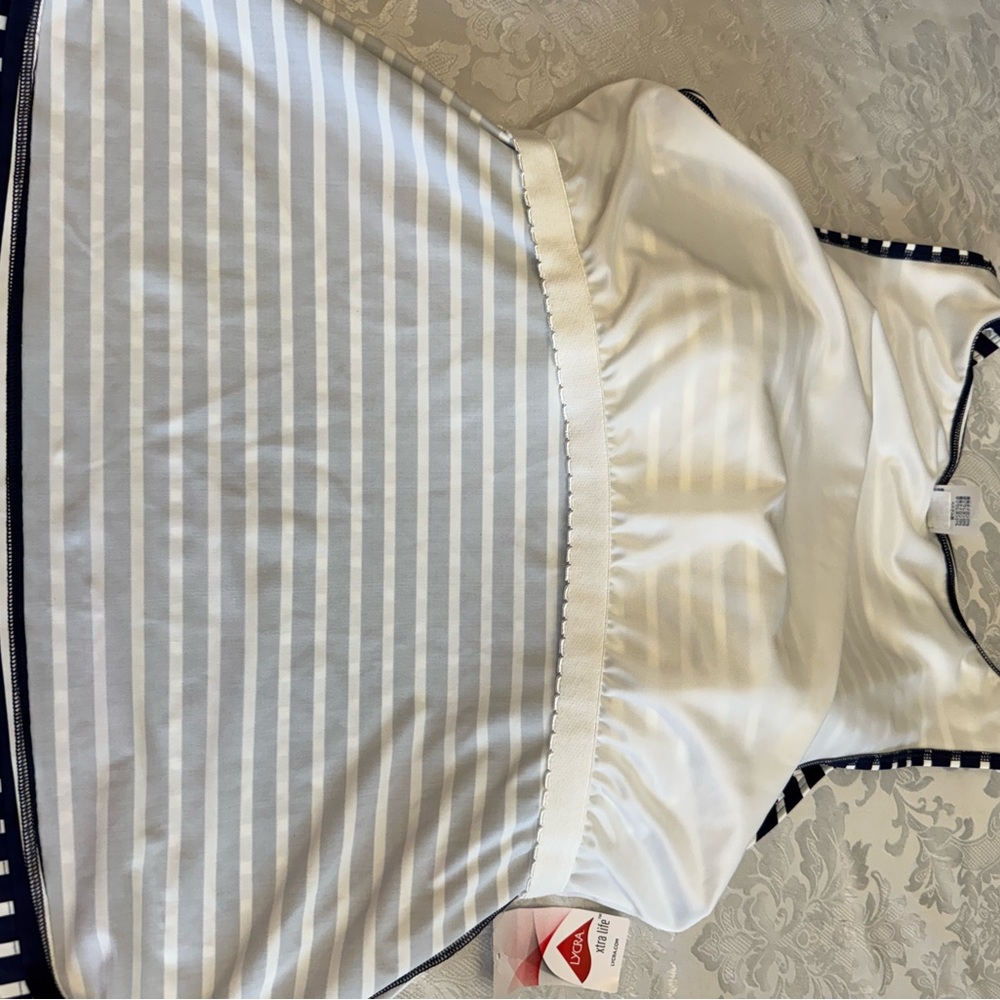 Lands’ End 24W DDD Blue Tankini Swimsuit Top High Neck Soft Cup Slimming New - Picture 8 of 9